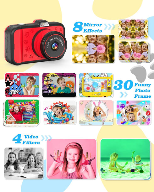 Kids Camera with 3.5 Inch Screen, One Button Operation, Digital Snaps, Magnification Shot Mode, Selfie Toy Camera for