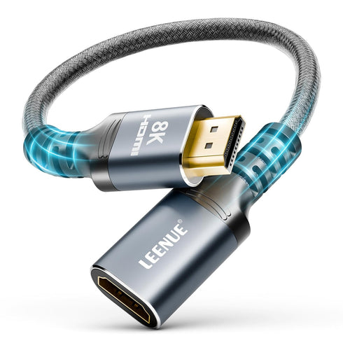 8K HDMI Extension Cable 1FT, HDMI 2.1 Extender Support 8K@60Hz 4K@120Hz, High