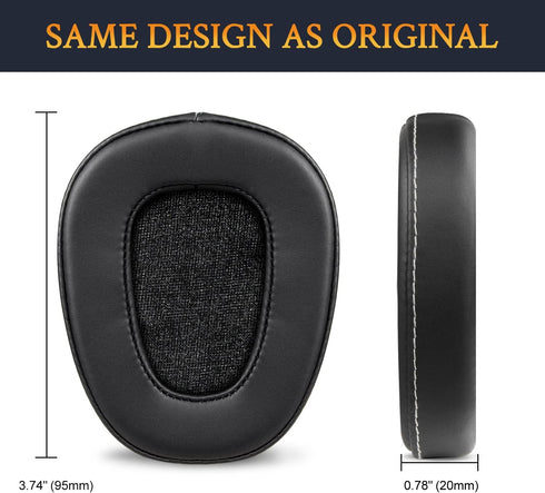 SOULWIT Replacement Earpads for Skullcandy Crusher 1.0 Over Ear Headphones - Black Noise Isolation Foam Cushions.