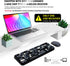 FOPETT Wireless Keyboard and Mouse Set, Reliable 2.4 GHz Connectivity for PC, Laptop, Smart TV (Grey Colorful)