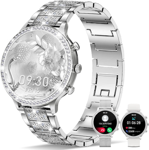 Smart Watch for Women with Answer/Make Call, Bluetooth Smartwatch for Android iOS Phones, Blood Pressure Watch,
