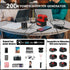 KUNLUN 200W Power Inverter for Milwaukee M18 Battery, DC 18V to AC 110-120V with AC Outlet, USB, Type-C Ports & LED