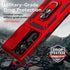 SunStory Military-Grade Full Body Protective Case for Samsung Galaxy S24 Ultra with Kickstand & Slide Camera Cover, Red