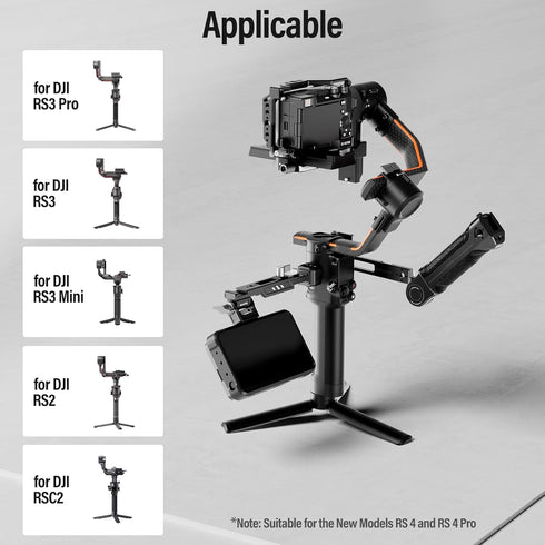 Sirui Camera Monitor Mount for DJI RS 4, RS 4 Pro, RS 2, RSC 2, RS 3, RS 3 Pro, RS 3 Mini with Quick Release NATO Clamp