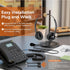 Lightweight Wired RJ9 Telephone Headphone Call Center Headset, Compatible with Yealink & Grandstream Phones