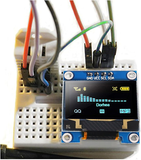DORHEA 0.96 Inch 128x64 SSD1306 I2C OLED Display Module Pixel IIC Screen Compatible with Arduino Raspberry Pi Blue