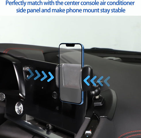 Car Phone Mount Fit for Chevrolet Corvette C8 2020-2024, Cell Phone Holder for Center Console Air Conditioner Side Panel