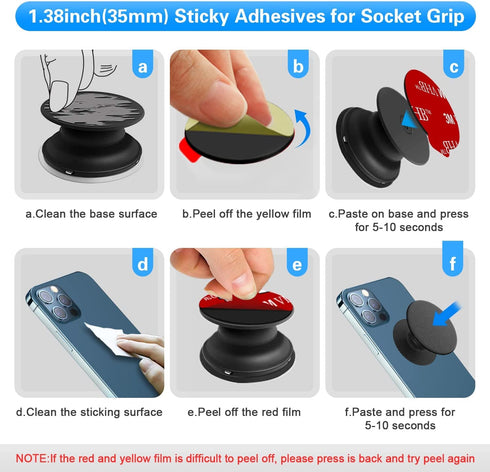 volport 3M Sticky Adhesive Replacement Compatible with Socket Mount Base, 10 Pack VHB Sticker Pads for Car Magnetic