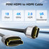 HDMI to Mini HDMI Cable 4 FT, High Speed Bi-Directional 2.0 Cord, 4K@60Hz, Compatible with Camera, Tablet, Projector