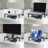 3 PS4, 20KG Bracwiser Monitor Stand Riser, Metal Computer Stand, Height Adjustable Screen Riser with Mesh Platform