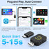 Mini Android Auto Wireless Adapter & Wireless CarPlay Adapter, Convert Factory Wired to Wireless CarPlay Dongle