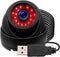 USB Security Camera Outdoor Dome Webcam, 720P Day & Night Vision, Waterproof Camera for Car Park Baby Monitor Home