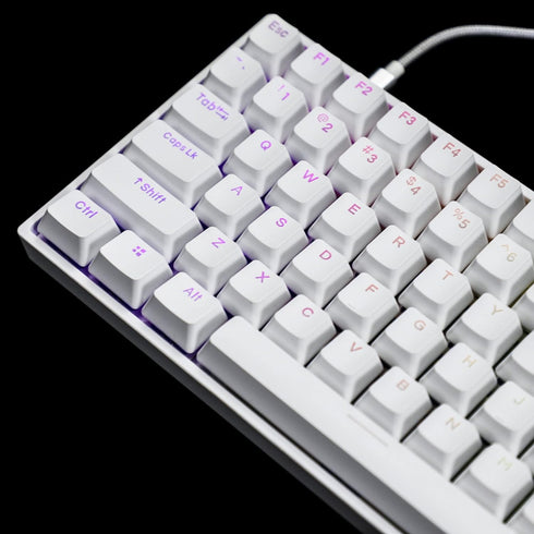 YMDK Double Shot 108 Dyed PBT Shine Through Keycap Rainbow Carbon Sunset Backlit for MX Switches Mechanical Keyboards