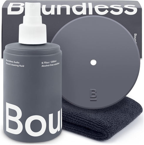 Record Cleaning Solution, 6.75oz Vinyl Cleaner Fluid with Cloth & Record Label Protector Kit