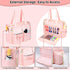 Teacher Tote Bag with 15.6 Inch Laptop Compartment, Soft Nylon Utility Bag with Multiple Pockets for Office Supplies
