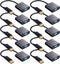 Yunsailing 10 Pack DisplayPort to VGA Adapters, Gold Plated, Compatible with Laptop, Monitor, PC, Projector (Black)