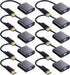 Yunsailing 10 Pack DisplayPort to VGA Adapters, Gold Plated, Compatible with Laptop, Monitor, PC, Projector (Black)