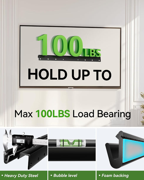 AENTGIU 12-55 inch Studeless TV Wall Mount, No Stud Drywall Wall TV Bracket Hanger for Flat Screen TVs, No Drill TV
