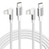 iPhone 20W Fast Charger USB C to Lightning Cable, 2-Pack 6FT, MFi Certified, Right Angle, Nylon Braided, Compatible