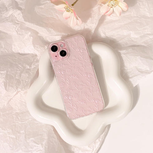 Compatible for iPhone 15 Plus Case Cute Clear Oil Flower Floral Leaf Design for Girls Women Soft TPU Shockproof Protective Girly for iPhone 15 Plus-Small Pink Floral