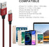Apple MFi Certified 6-Pack Lightning Cables: 3/3/6/6/6/10 FT, Fast Charging, Nylon Braided, Compatible with iPhone 14