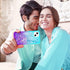 Ruky Glitter Liquid Full Body Case for iPhone 13 & 14, 6.1”, Teal Purple, Rugged, Shockproof, Built-in Screen Protector.