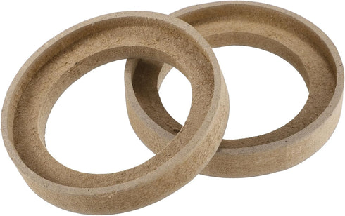 uxcell 4 Pcs Universal 3.5 Inch Speaker Subwoofer Mounting Spacer Rings in Solid Wood Beige