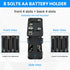 SDTC Tech 2-Set 8X 1.5V AA Battery Holder and I Type Snap Connector Kit, 12 Volt Plastic Battery Case Box