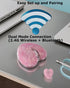 SHARE SUNSHINE Wireless Bluetooth Mouse Cute Pink Love Heart Shinning Led Light Silent Portable Lightweight USB Optical