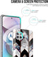 BAISRKE for Moto G 5G Case, Motorola One 5G Ace Shiny Rose Gold Wave Geometric Marble Shockproof Cover