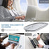 FENIFOX Bluetooth Mouse, Slim Mini Portable Wireless Rechargeable Quiet Ultra-Thin Mice (Silver and White)
