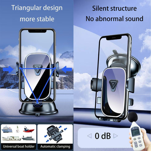 Boat Phone Holder with Waterproof Suction Cup, Heavy Duty Dashboard Mount for iPhone and Android Smartphones