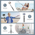 Jishane 61'' Tall Tripod for iPhone - Selfie Stick Tripod All in One Selfie Stick with Wireless Remote, Lightweight