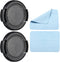 PATIKIL 2 Pack Camera Lens Cap, Sides Pinch Front Cover with Microfiber Cleaning Cloth for 37mm Thread Universal DSLR