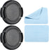 PATIKIL 2 Pack Camera Lens Cap, Sides Pinch Front Cover with Microfiber Cleaning Cloth for 37mm Thread Universal DSLR