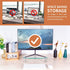 HD01T-003 Hemudu Clear Glass Computer Monitor Riser / Triangle Desktop Universal Corner Stand for Computer Monitor