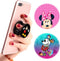 (3 Pack) Pink Watercolor Marble Multifunction Cell Phone Stand Finger Holder and Grip, Foldable Kickstand Mount