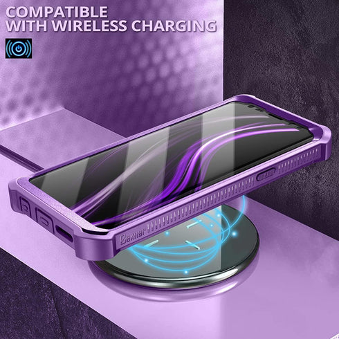 Dexnor for Samsung Galaxy S9 Case, Heavy Duty Military Grade Protection with Built-in Screen Protector and Kickstand
