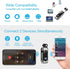 Retractable Wireless Headset, Stereo Earphone V5.0 Noise Cancelling Mic, Comfortable Hands-Free Headset for Sports and