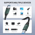 Kumiho 15Ft 3.0 USB Cable Male to Male Type A to A Cable for Data Transfer,Hard Drive Enclosures,Laptop Cooler,DVD