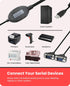 Gearmo 2-Port USB to Serial Adapter with TX/RX LED & COM Retention, FTDI Chipset, 920K Baud Rate