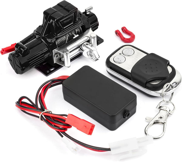 RCXAZ RC Metal Winch Wireless Remote Controller System for 1/10 RC Crawler Car