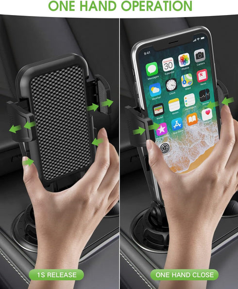 Upgraded Cup Phone Holder for Car, Universal No Shaking Cup Holder Phone Mount with Expandable Base