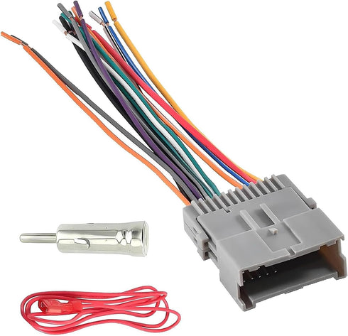 Zikefest 3PCS Car Radio Wiring Harness Kit, Car Stereo Radio Audio Receiver Wiring