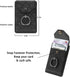 Black Cell Phone Card Holder - RFID Ring Stand Stick on Wallet for All Smartphones, Adhesive Credit Card Holder