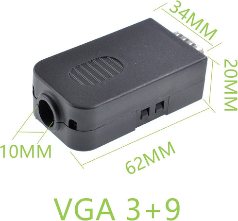 Oiyagai DB15 3+9 D-SUB VGA Female 15Pin Connector Adapter with Nut Terminal Breakout Board