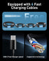 Ediliow 380W 4 8-Port 100W USB C Charger Block,with USB Cables USB C Charging Station Dual Laptop Charger Fast Charger
