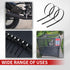 100pcs 11.8 inch 304Stainless Metal Zip Ties black steel Epoxy Coated Cable Tie Multi-purpose Self-locking Cable Ties