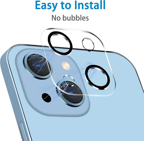 Dengduoduo 3 Pack 14 6.1" 14 6.7", 9H Tempered Glass Camera Lens Protector for iPhone & iPhone Plus Ultra HD, Hardness