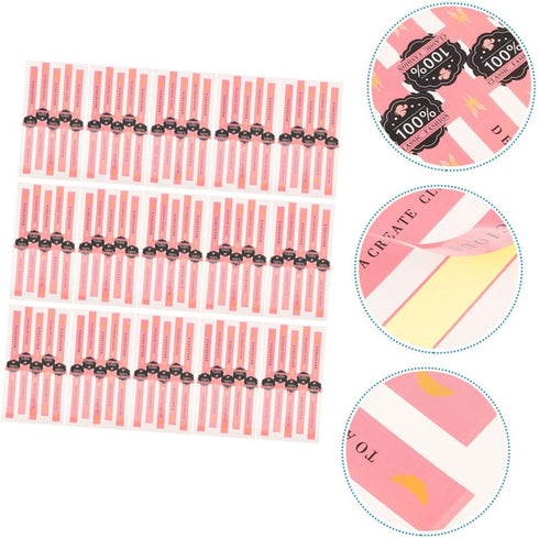 100pcs Self Adhesive Paper Sealing Stickers for Packaging, Pastry Seal Strip for Handmade Craft Art, Food Retail Sticker